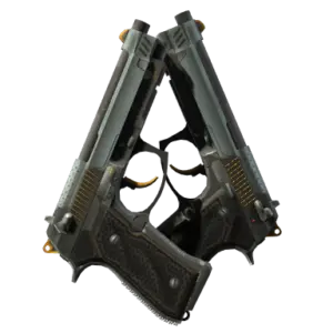 StatTrak™ Dual Berettas | Ventilators (Well-Worn)