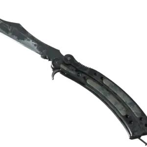 ★ StatTrak™ Butterfly Knife | Night (Battle-Scarred)