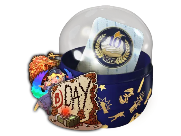 10 Year Birthday Sticker Capsule