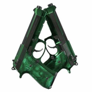 Dual Berettas | Polished Malachite (Minimal Wear)