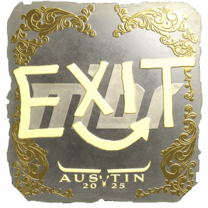 Sticker | exit (Gold) | Austin 2025