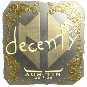Sticker | decenty (Gold) | Austin 2025