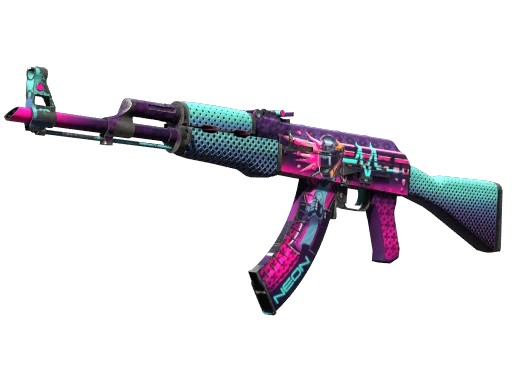 StatTrak™ AK-47 | Neon Rider (Well-Worn)
