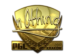 Sticker | n0thing (Gold) | Krakow 2017