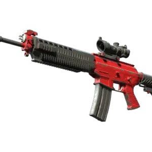 SG 553 | Candy Apple (Battle-Scarred)