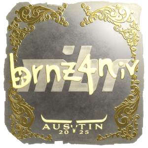 Sticker | brnz4n (Gold) | Austin 2025