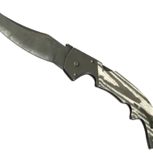 ★ StatTrak™ Falchion Knife | Black Laminate (Battle-Scarred)