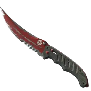 ★ StatTrak™ Flip Knife | Crimson Web (Battle-Scarred)