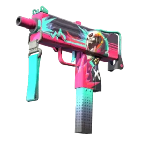 MAC-10 | Neon Rider (Well-Worn)