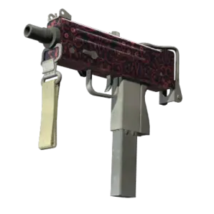 MAC-10 | Red Filigree (Field-Tested)