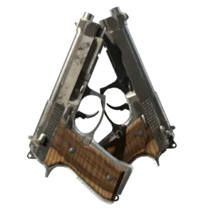 StatTrak™ Dual Berettas | Black Limba (Battle-Scarred)