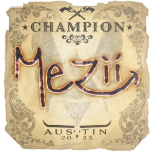 Sticker | mezii (Champion) | Austin 2025