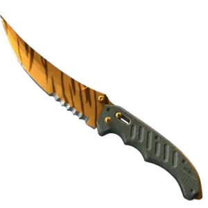 ★ StatTrak™ Flip Knife | Tiger Tooth (Minimal Wear)