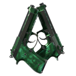 Dual Berettas | Polished Malachite (Well-Worn)