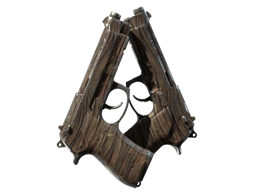 Souvenir Dual Berettas | Drift Wood (Well-Worn)